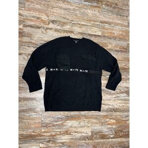 Mens Martithe Francois Girbaud Shuttle Strap Sweater Size 3XL Black Vintage Y2K